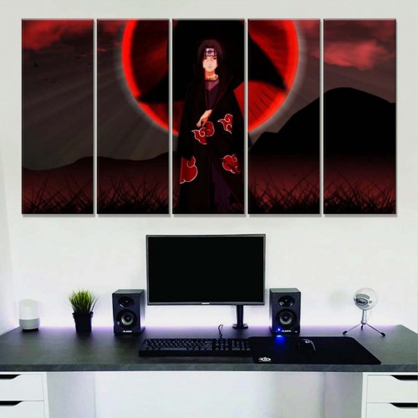 Tableau Naruto Uchiwa Itachi 28 Toile Avec Cadre – Image 2