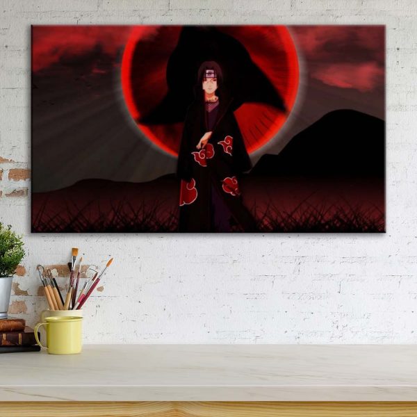 Tableau Naruto Uchiwa Itachi 28 Toile Avec Cadre – Image 3