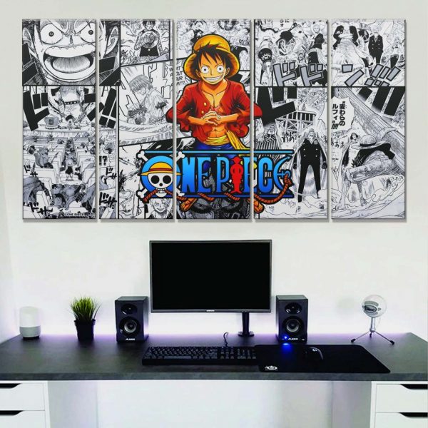 Tableau One Piece Monkey D Luffy 1 Toile Avec Cadre – Image 2