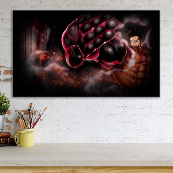 Tableau One Piece Monkey D Luffy 58 Toile Avec Cadre – Image 3
