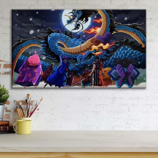 Tableau One Piece Tous les personnages 33 Toile Avec Cadre – Image 3