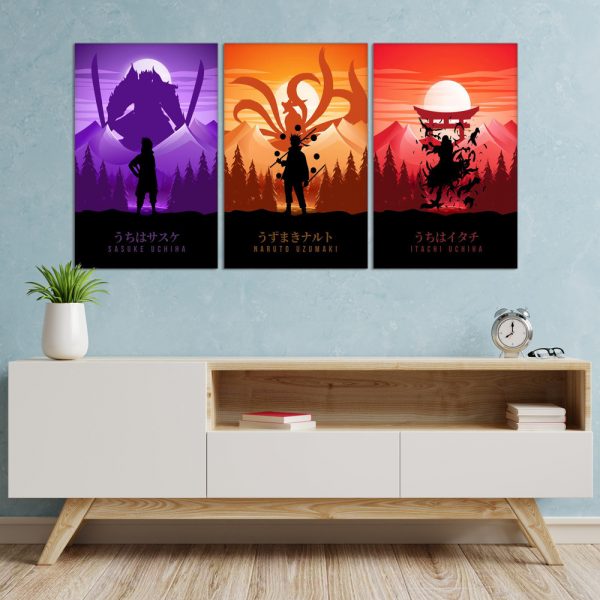Tableau Naruto Personnages 1 Toile Avec cadre – Image 2