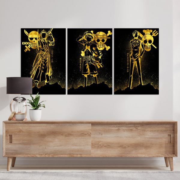 Tableau One Piece Personnages 1 Toile Avec cadre – Image 2