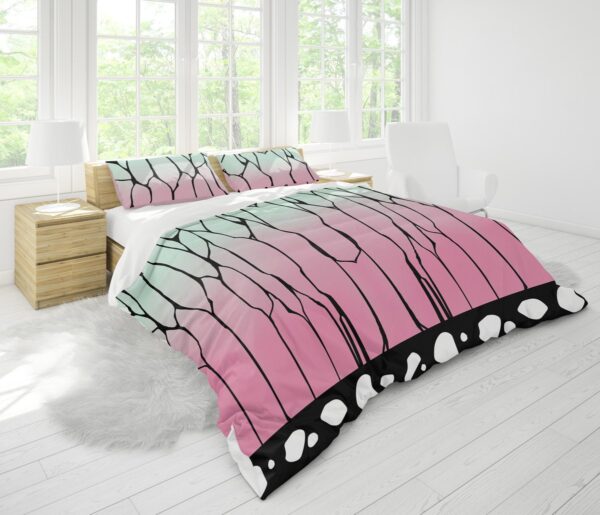 Housse De Couette Shinobu Kocho Demon Slayer Parure de lit Ensemble De Literie – Image 2