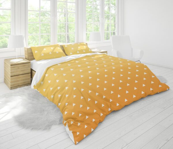 Housse De Couette Zenitsu Agatsuma Demon Slayer Parure de lit Ensemble De Literie – Image 2