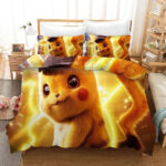 Parure de lit Pokemon Pikachu 8 2 Housse De Couette Ensemble De Literie