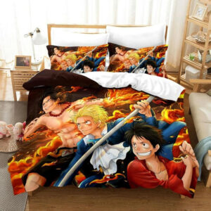 Parure de lit One Piece Zoro Ace Monket D.Luffy Housse De Couette Ensemble De Literie