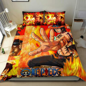 Parure de lit One Piece Portgas D. Ace Housse De Couette Ensemble De Literie