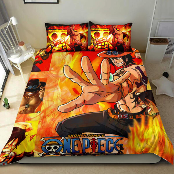 Parure de lit One Piece Portgas D. Ace Housse De Couette Ensemble De Literie
