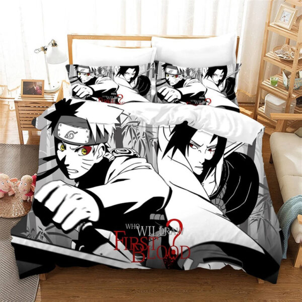 Parure de lit Naruto Kakashi Sasuke Itachi Bijuus 4 Housse De Couette Ensemble De Literie