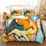 Parure de lit Pokemon Pikachu typhlosion Housse De Couette Ensemble De Literie
