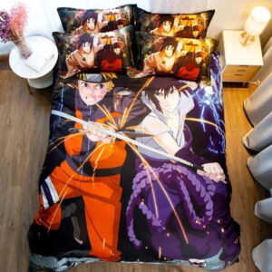 Parure de lit Naruto Uzumaki Naruto 20, Naruto et Satsuke Housse De Couette Ensemble De Literie