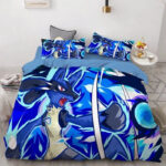 Parure de lit Pokémon Pikachu, Lucario Housse De Couette Ensemble De Literie