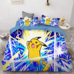 Parure de lit Pokemon Pikachu 7 Housse De Couette Ensemble De Literie