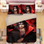 Parure de lit Naruto Uzumaki Naruto Itachi Uchiwa Housse De Couette Ensemble De Literie