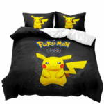 Parure de lit Pokemon Pikachu Personnages 4 Housse De Couette Ensemble De Literie