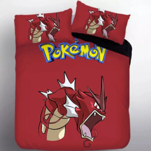 Parure de lit Pokemon Léviator rouge Housse De Couette Ensemble De Literie