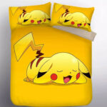 Parure de lit Pokemon Pikachu qui dort Housse De Couette Ensemble De Literie