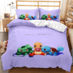 Parure de lit Personnages Pokémon Housse De Couette Ensemble De Literie