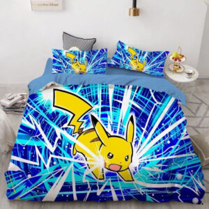 Parure de lit Pokemon Pikachu 11 2 Housse De Couette Ensemble De Literie