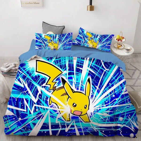 Parure de lit Pokemon Pikachu 11 2 Housse De Couette Ensemble De Literie