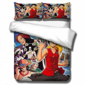 Parure de lit One Piece MOnkey D.Luffy Shanks Housse De Couette Ensemble De Literie