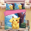 Parure de lit Pikachu mignon Housse De Couette Ensemble De Literie