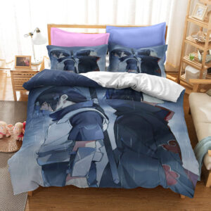 Parure de lit Naruto Kakashi Sasuke Itachi Bijuus Housse De Couette Ensemble De Literie