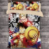 Parure de lit Bande dessinée One Piece Luffy 2 Housse De Couette Ensemble De Literie