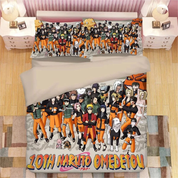 Parure de lit Anniversaire de Naruto Uzumaki Naruto Housse De Couette Ensemble De Literie
