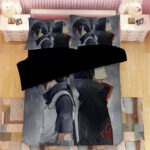 Parure de lit Naruto Uchiwa Sasuke Housse De Couette Ensemble De Literie