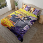 Parure de lit Uzumaki Naruto Uchiha Sasuke, Uzumaki Naruto Uchiha Sasuke Housse De Couette Ensemble De Literie