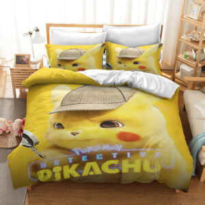 Parure de lit Pokemons drôles 8 Housse De Couette Ensemble De Literie