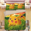 Parure de lit Pokemon Pikachu 9 2 Housse De Couette Ensemble De Literie