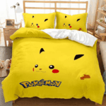 Parure de lit Pokemon Pikachu Personnages Face 5 Housse De Couette Ensemble De Literie