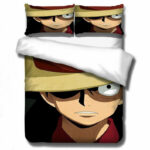 Parure de lit Visage One Piece Monkey D.Luffy Housse De Couette Ensemble De Literie