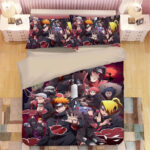 Housse De Couette Naruto Uzumaki Naruto 10 Akatsuki Parure de lit Ensemble De Literie