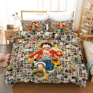 Housse De Couette One Piece 27 Luffy Et Tous Les Personnages Parure de lit Ensemble De Literie
