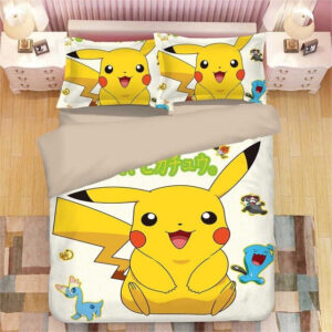 Housse De Couette Pikachu Pokémon 6 Parure de lit Ensemble De Literie