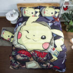 Housse De Couette Pokemon Pikachu 2 Parure de lit Ensemble De Literie