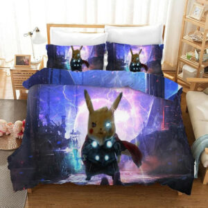 Housse De Couette Pikachu Pokémon Thor Parure de lit Ensemble De Literie