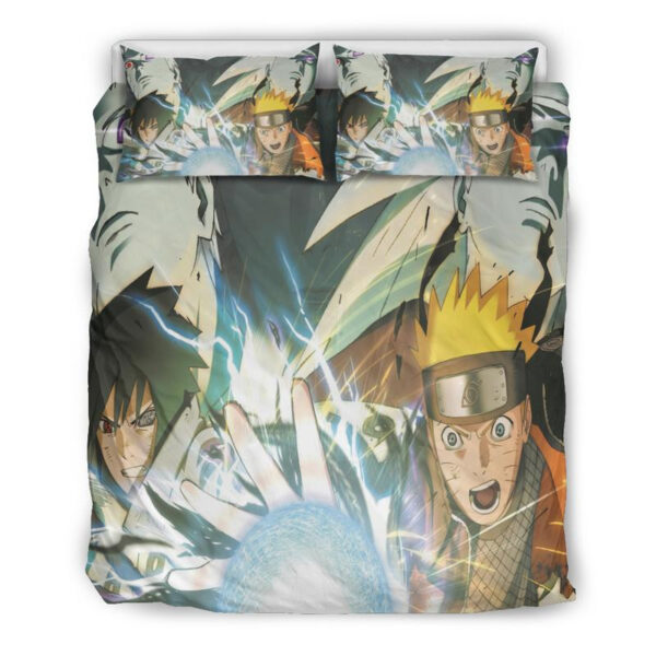 Housse De Couette Naruto Vs Sasuke 24 Parure de lit Ensemble De Literie