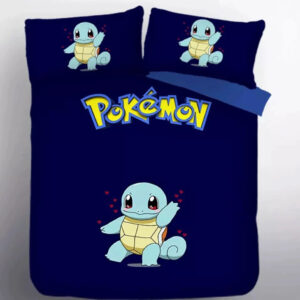 Housse De Couette Pokemon Carapuce Parure de lit Ensemble De Literie