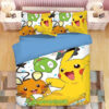 Housse De Couette Pikachu Pokémon 7 Parure de lit Ensemble De Literie