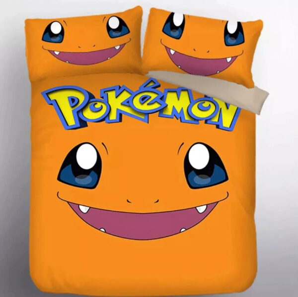 Housse De Couette Pokemon Salamèche Parure de lit Ensemble De Literie