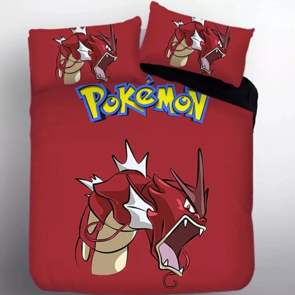 Housse De Couette Pokemon Léviator Rouge Parure de lit Ensemble De Literie