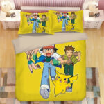 Housse De Couette Pokemon Pikachu 6 Parure de lit Ensemble De Literie