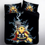 Housse De Couette Pokemon Pikachu Thor Parure de lit Ensemble De Literie
