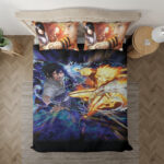 Housse De Couette Uzumaki Naruto Uchiwa Sasuke Parure de lit Ensemble De Literie