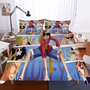 Housse De Couette One Piece 3 Luffy Gear Et Tous Les Personnages Parure de lit Ensemble De Literie